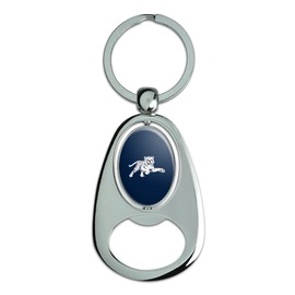 Jackson State University Primary Logo Keychain Chrome Metal Spinning Oval Bottle Opener