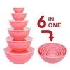BoxedHome BPA Free Plastic Round Mixing Bowl with Lids, 12