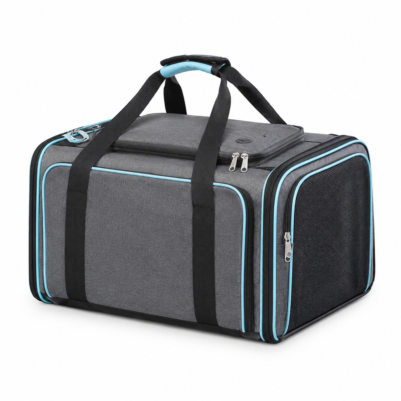 JTPAWS Foldable Expandable Soft-Sided Pet Carrier Bag for Cats &