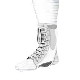 Compression Ankle Brace - Shock Doctor 849 Ultra Gel Lace Up Ankle Support - White, Medium - Includes 1 Brace