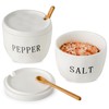 Howise 2 Pack Salt and Pepper Bowls Set, Ceramic Salt