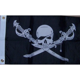 Trade Winds 12x18 12"x18" Jolly Roger Pirate Brethren of The Coast Boat Decorative Flag 100D Premium Fade Resistant