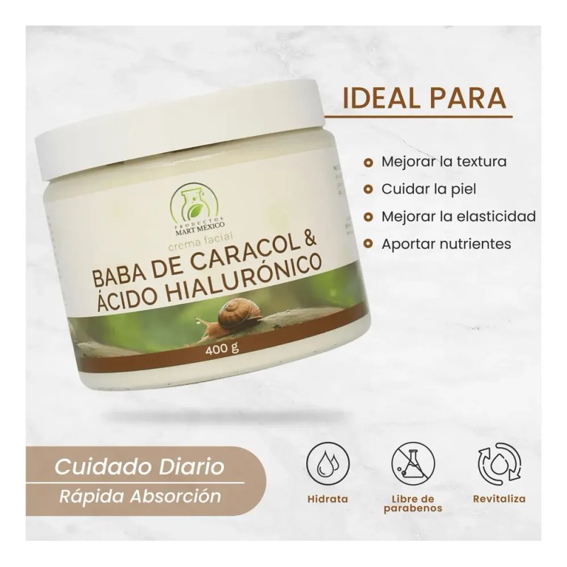Crema baba de caracol + ácido hialurónico 400 g |