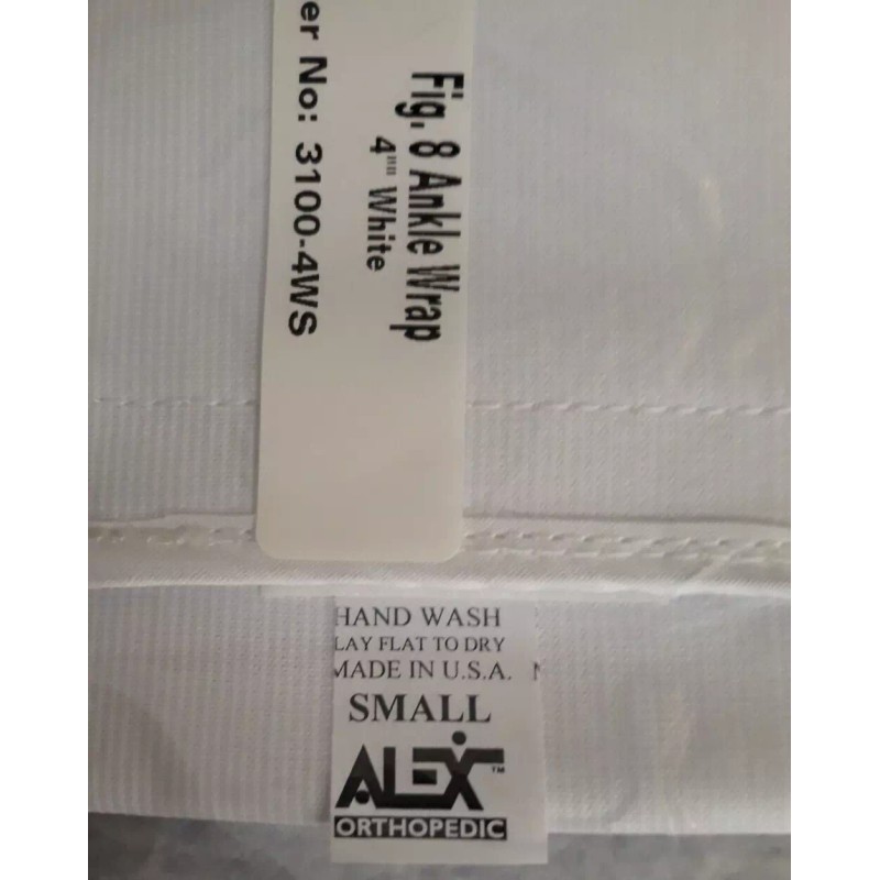 ALEX Figure 8 ankle wrap, 4" small white Alex Orthopedic