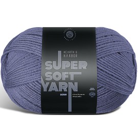 Acrylic Yarn for Crocheting & Knitting - Crochet Yarn for Crocheting, Knitting Yarn, Soft Yarn for Crocheting, 370 Yards Yarn for Knitting, Crafts & Amigurumi, Medium Worsted Weight Yarn 4, Denim Blue