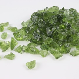 RUIRUI Fire Glass for Fire Pit, 10 Pounds Reflective Fireplace Glass 1/2 Inch Glass Rock for Outdoorliving and Indoors Firepit Glass Decoration (Dark Seagreen)