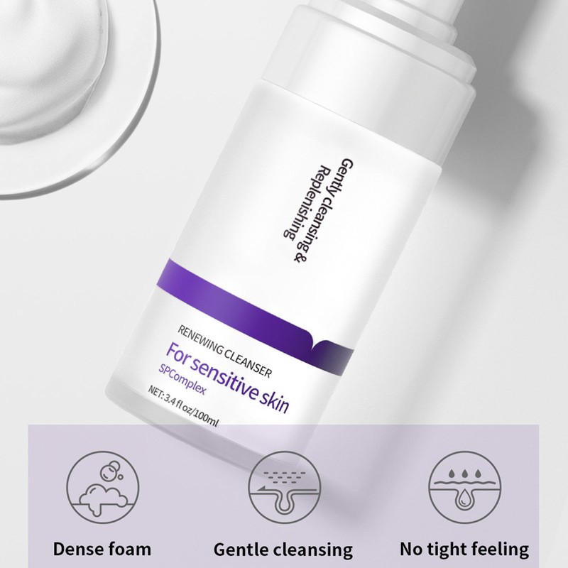 Mousse Renewing Facial Cleanser Tighten Skin Moisturizing Hydrating Foaming Cream