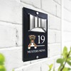 Custom Signs Solar Illuminated Modern Anthracite House Number Sign 24cm