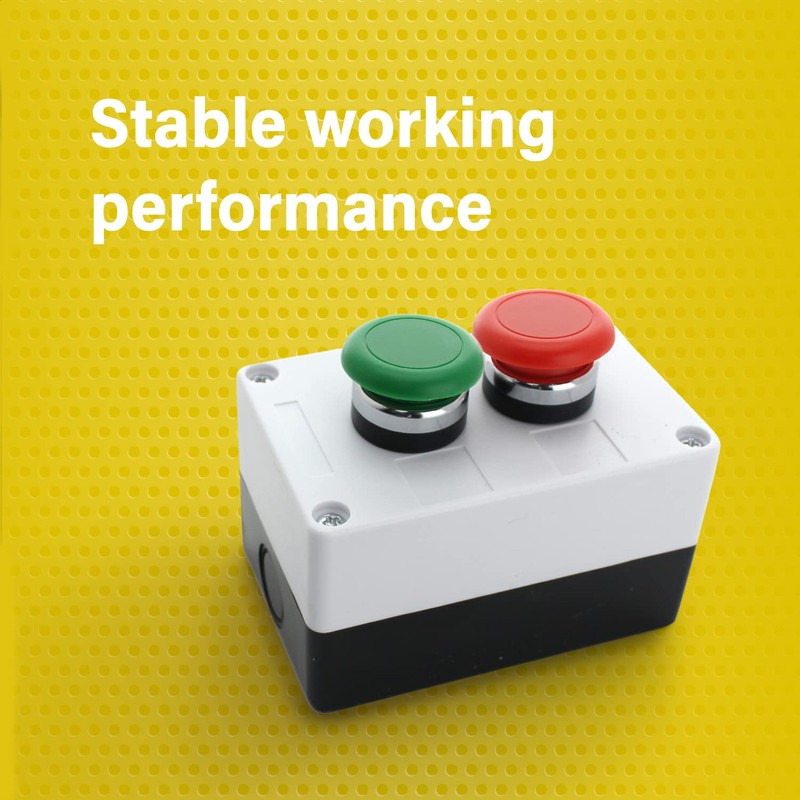 Momentary Push Button Switch Emergency Stop Button 1 Pack Spring