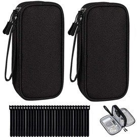 Organizador de Cables Portátil 2 Piezas, Estuche de Viaje Impermeable de Doble Capa para Cables, ...