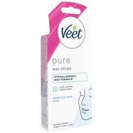 Veet Buy Veet Pure Hair Removal Cold Wax Strips Face Sensitive Skin 20 Pack Online