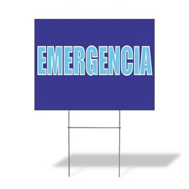Fastasticdeals Weatherproof Yard Sign Emergerncia Outdoor Advertising Printing Blue Lawn Garden Urgent Care 24x18 Inches 2 Sides Print