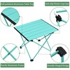 Grope Portable Camping Table with Aluminum Table Top, Folding Beach