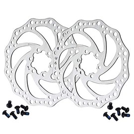 Dymoece 2 Pcs Bike Disc Brake Rotors with 12 Bolts 140mm/160mm/180mm/203mm for MTB Mountain Road Bicycle