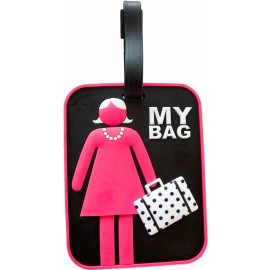 Undisclosed Luggage Tag for Couples Pink Woman My Bag Suitcase Heavy Duty Travel ID Tag