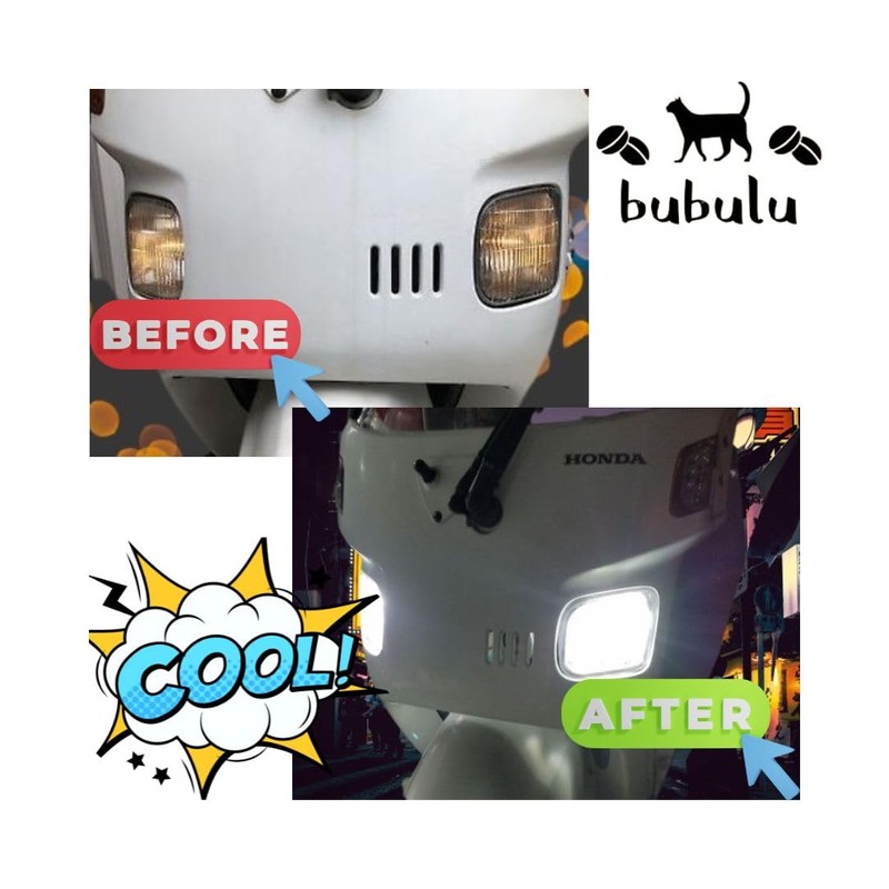 bubulu LED PH7 Headlight Hi/Lo Gyro Canopy Cub Zoomer Compatible