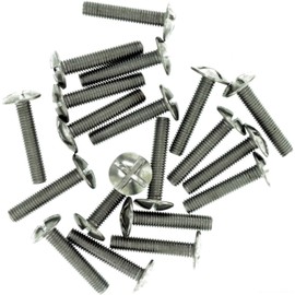 M5 (5mm x 12mm) Slot Mushroom Machine Screw (Bolt) (Crossed) - Stainless Steel (A2) (Pack of 20)