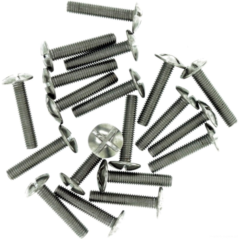 M5 (5mm x 12mm) Slot Mushroom Machine Screw (Bolt) (Crossed)