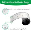 2 PCS 39.37 Inch Flexible Magnetic Ruler with Inches and