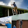 ICARRY Telescoping Ladder 10.8 FT Aluminum One-Button Retraction Collapsible Ladder,