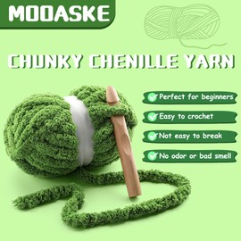 8 Pack Chunky Yarn for Hand Knitting - Chunky Chenille Yarn for Crocheting - Fluffy Yarns for Crochet - Jumbo Yarns for Hand Knitting 28.4 Yds 7.7 Oz Per Roll (8, Light Gray-White)
