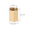 sourcing map Brass Pipe Fitting Connector Straight Hex Nipple Coupler