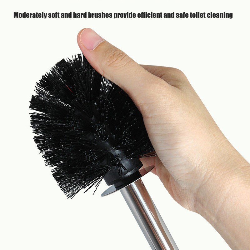 2sets Toilet Bowl Cleaner Brush Lockable Thread Convenient Practical Efficient