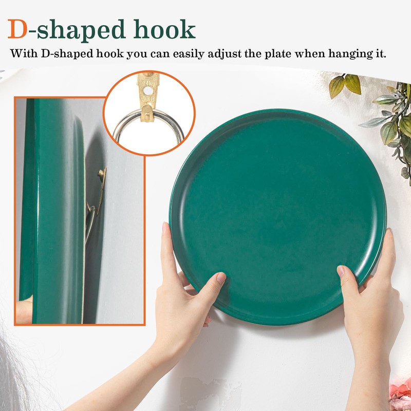 LINGTONG 20 Pack Plate Hangers for The Wall, Premium Adhesive