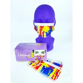 Cubreboca Tricolor Unimask 3 Multicolor 50 Pzs