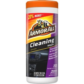 Armor All 17497C Car Cleaning Wipes Interior Clean Unscented (30 Count)