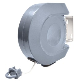 Retractable Washing Line Heavy Duty Grey Weather Resistant Indoor and Outdoor Strong Clothes Dryer Line - Grey - 15m