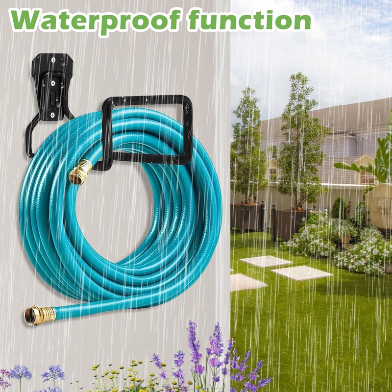 Schlauchhalter Wand, Schlauch Wandhalterung - Gartenschlauch Aufhängung, Langlebige und Platzsparende