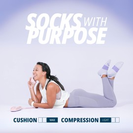 OS1st Wicked Comfort No Show Socks with light compression for maximum cushion, blister protection and breathable fabric (US, Alpha, Small, Regular, Regular, Carolina)