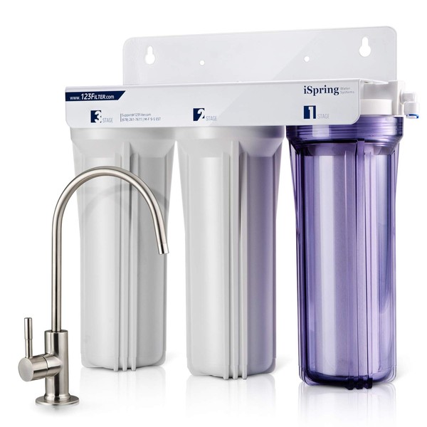 iSpring US31 Classic 3-Stage Under Sink Water Filtration System for