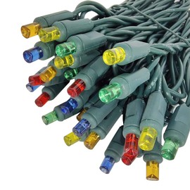 5MM Mini LED Christmas Lights,Led String Lights for Outdoor and Indoor Christmas Trees Decoration,Commercial Grade,Green Wire,17ft,UL Listed (Multi Color)