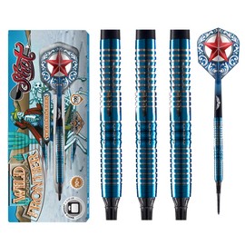Shot! Darts Wild Frontier Trailblazer-Soft Tip Dart Set-Centre Weighted-90% Tungsten Barrels (18)