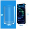 NIUBEE Clear Acrylic Pen Holder for Desk, Round Acrylic Pencil