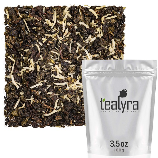 Tealyra - Coconut Milky Oolong - Mix of Fresh Coconut and Taiwanese Milk Ooolong - Loose Leaf Tea - Blend - All Natural Ingredients - 100g (3.5-ounce)