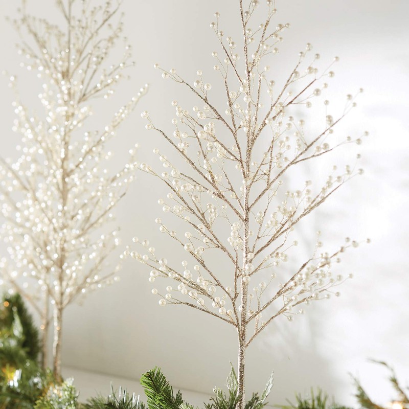 RAZ Imports Glittery Tree with Pearls