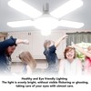 Topyond LED Garage Light, 100W 8000LM Deformable Ceiling Light, 5