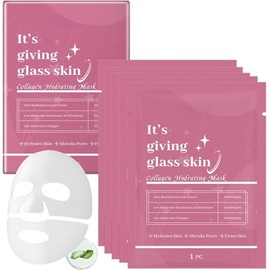 4pcs Glass Skin Collagen Mask, Korean Glass Skin Face Mask, Hydrating Face Mask For Firming & Moisturising, Anti Wrinkle Korean Skin Care Lifting Glowing, Reduce Fine Lines