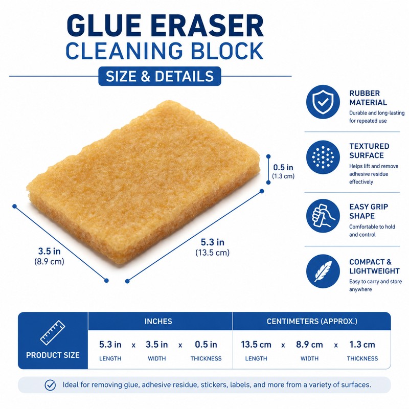 Rubber Adhesive Remover Block for Residue Cleaning – Reusable Glue