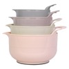 BoxedHome Nesting Plastic Mixing Bowl Set with Pour Spouts and