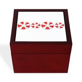 CafePress Peppermint Candy Memory Keepsake Jewelry Box, 5"x5"x3.75"
