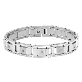 Men's and Stainless Steel Link Bracelet- 8-1/2"
