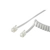 Goobay 68601 Handset Cable, CCA, White, 4m Length