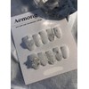 [Year-end nail high quality] White Christmas - Mini Short Square