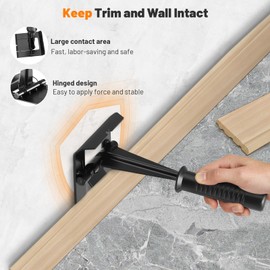 Skirting Board Removal Tool, Trim Puller Pry Bar, Heavy Duty Multi-Tool Removal for Wood Floor, Baseboard, Mouldings, Panelling, Door Casings, Tiles, Nail Pulling, Remodelling