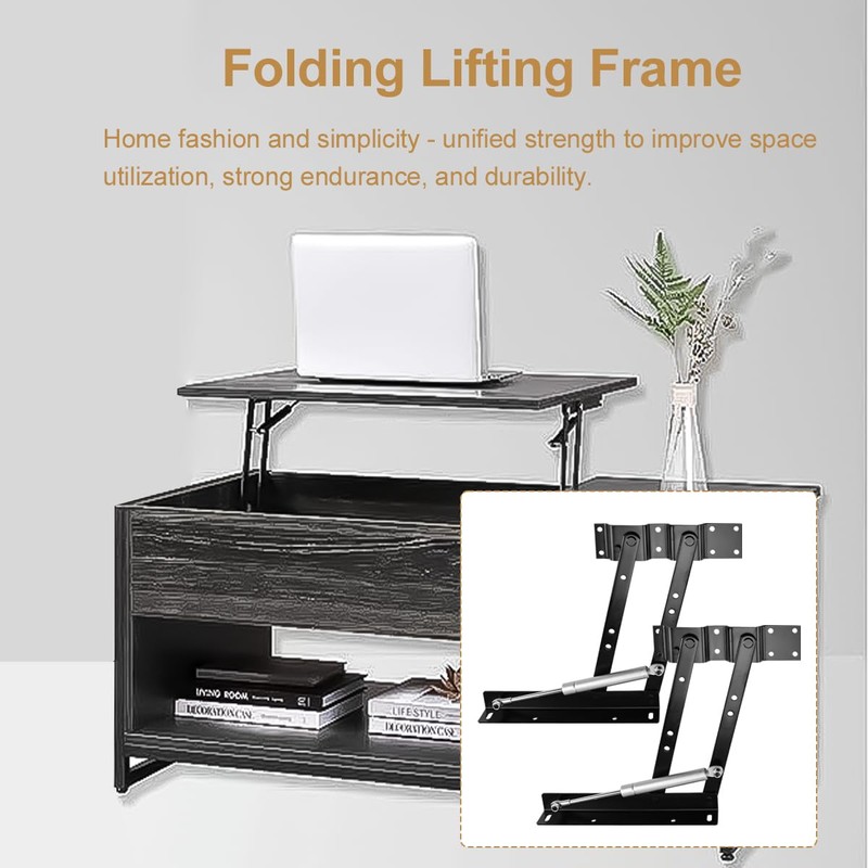 1 Pair Pneumatic Spring Lift Mechanism for Coffee Tables Multi-Functional