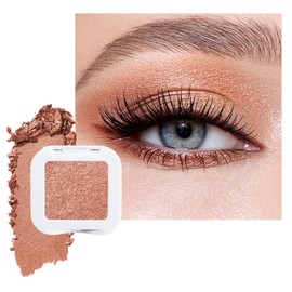 FeiCuiYun Monochrome Glittle&Matte Eyeshadow, Matte Shimmer Eyeshadow, Glittle Matte Pressed Powder Single Vegan Eyeshadow; Talc, Paraben & Cruelty Free (01#Space Cowboy, 1Pcs)